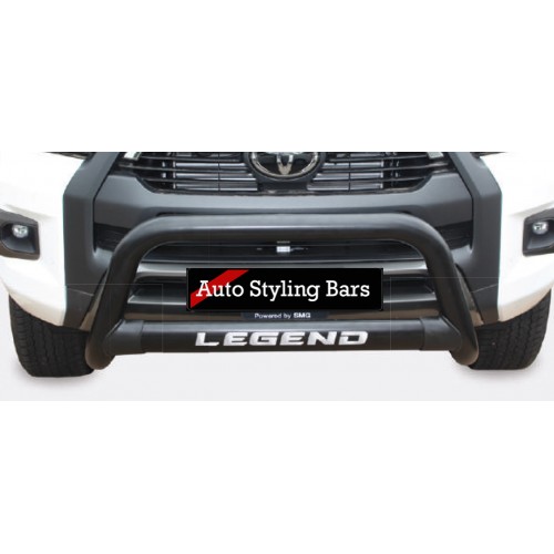 Toyota Hilux 2020 2023+ LEGEND Nudge Bar with Oval Cross Member 409 Stainless Steel Powder